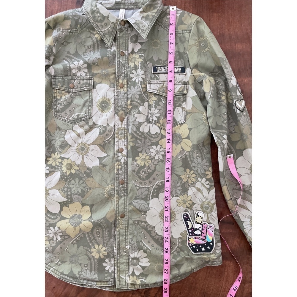 NWT Spell & The Gypsy Eden Camo Embroidered floral Patches Jacket S - Picture 6 of 16